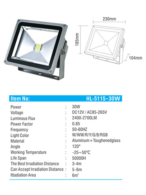 Lampu Sorot LED 30 Watt HL-5115